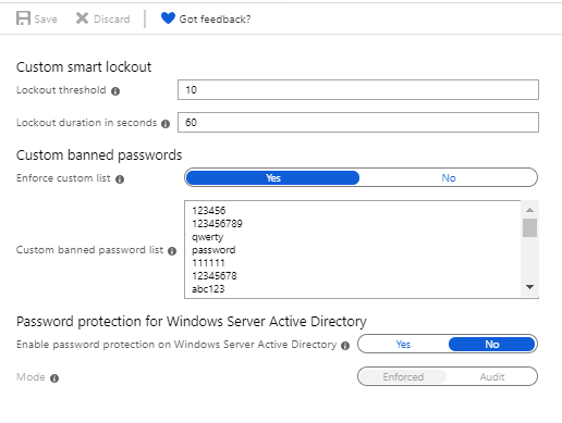 Configure NCSC Top Passwords List in Azure AD